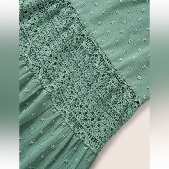 BloomChic Solid Wrap Pocket Belted Contrast Lace Ruffle Trim Maxi Dress 2XL us18 - Picture 6 of 8